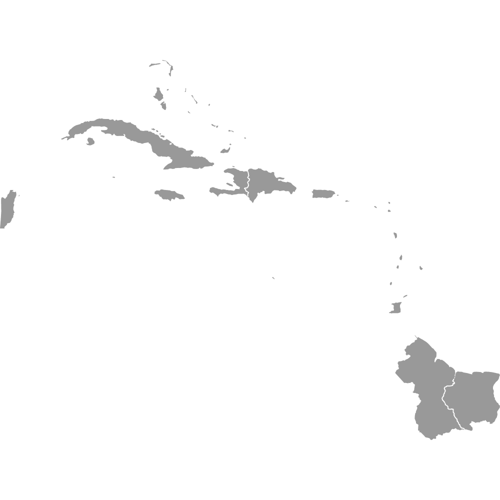 Map of Caribbean countries